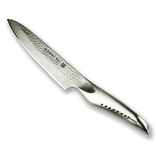 Global SAI-M02 Couteau universel, design martelé, 14,5cm, 1 pc