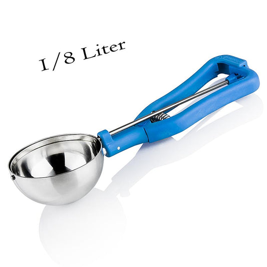 Portionneuse à glace 1/8 litre, ø 8cm, 20cm de long, acier inoxydable/plastique, 1 pc