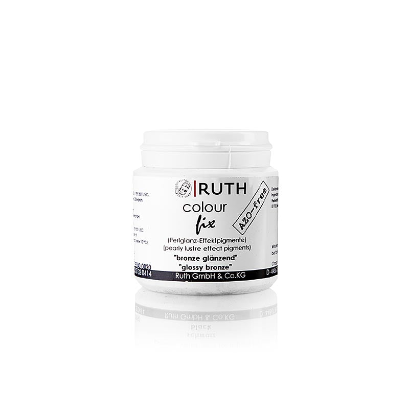 Colorant alimentaire en poudre, bronze métallique, effet bronze brillant et scintillant, Ruth, 20 g