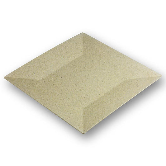 Assiette réutilisable en bois de bambou, crème, lavable au lave-vaisselle, 28x28cm, 1 pc