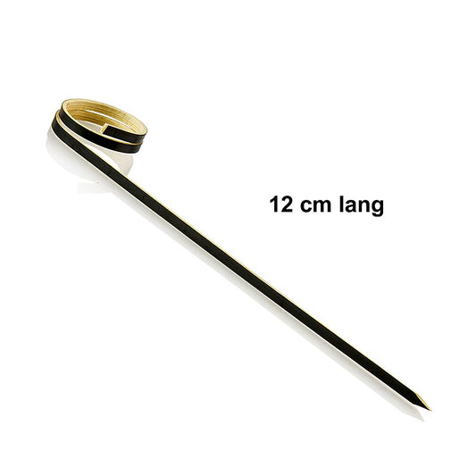 Franz Mensch - Bambus-Spieße, mit Loop (Ringende), schwarz, 12cm, 100 St