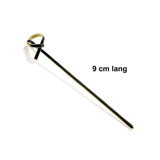 Franz Mensch - Brochettes en bambou, avec extrémité nouée, noires, 9 cm, 250 pièces