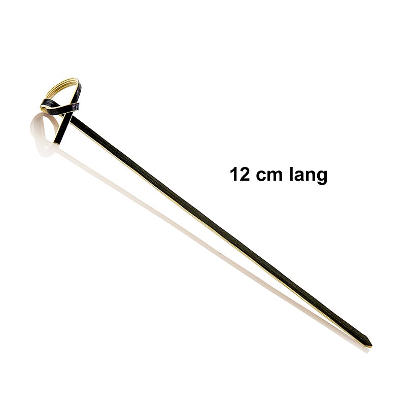Franz Mensch - Bambus-Spieße, mit Knotenende, schwarz, 12cm, 250 St