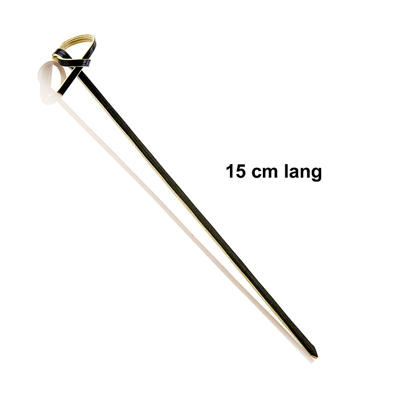 Franz Mensch - Bambus-Spieße, mit Knotenende, schwarz, 15cm, 250 St