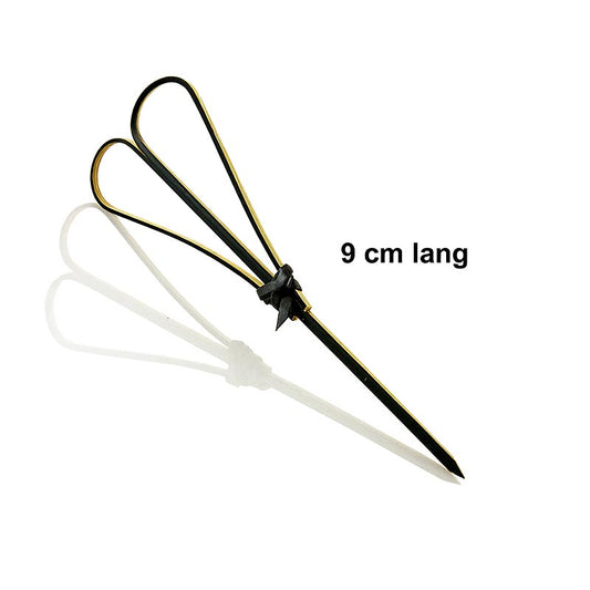 Franz Mensch - Brochettes en bambou, en forme de cœur, noires, 9 cm, 100 pièces