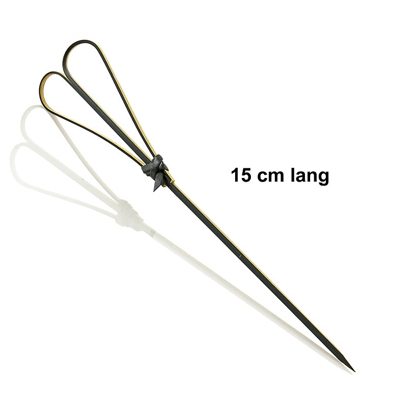 Franz Mensch - Bambus-Spieße, mit Herz, schwarz, 15cm, 100 St