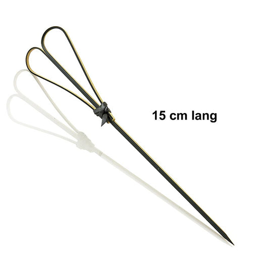 Franz Mensch - Brochettes en bambou, en forme de cœur, noires, 15 cm, 100 pièces