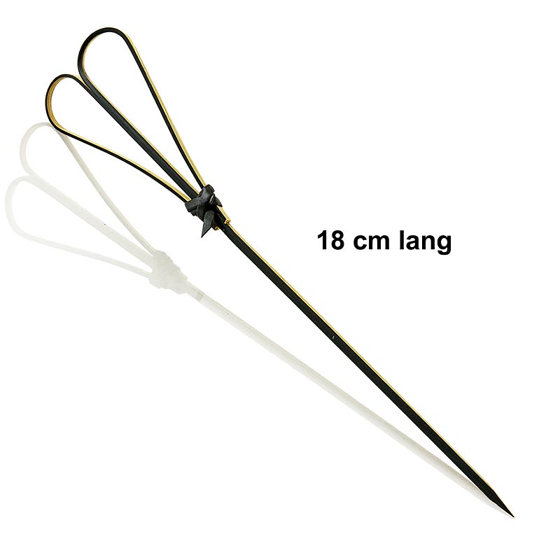 Franz Mensch - Bambus-Spieße, mit Herz, schwarz, 18cm, 100 St