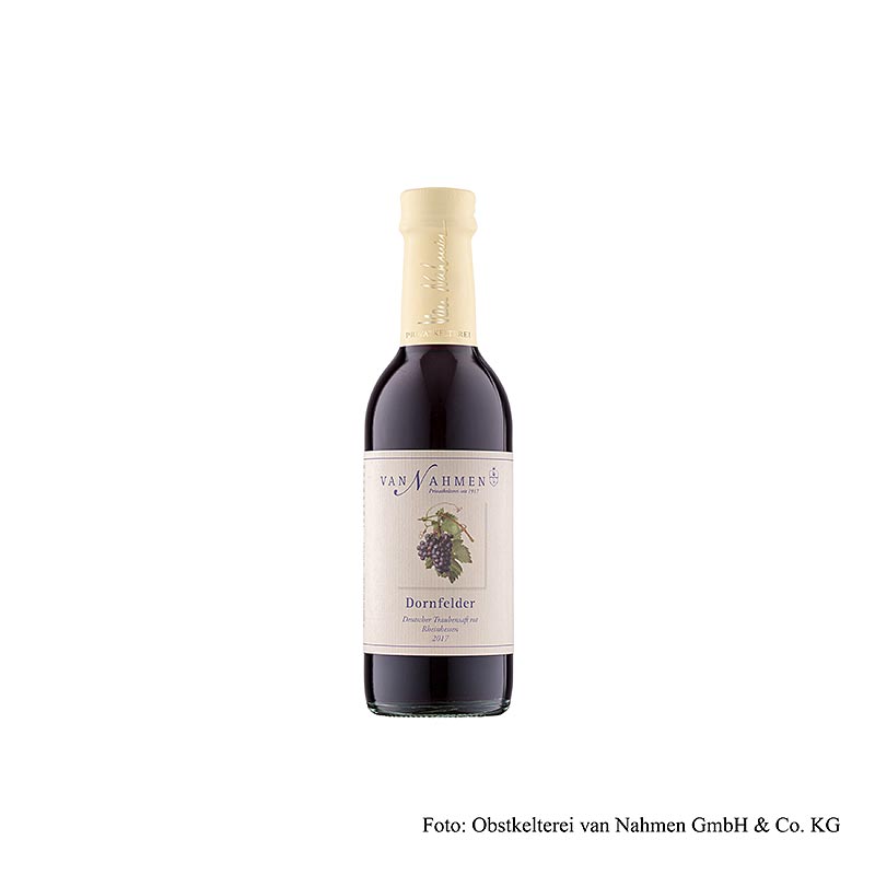 van Nahmen  Succo d'uva Dornfelder, rosso, 100% succo diretto, BIO, 250 ml