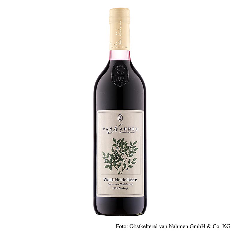 van Nahmen - Wald-Heidelbeeren, 100% Direktsaft, BIO, 750 ml