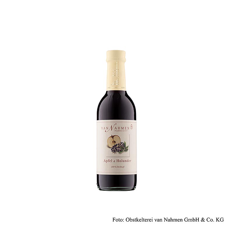 van Nahmen - Succo di mela e sambuco, 100% succo puro, BIO, 250 ml