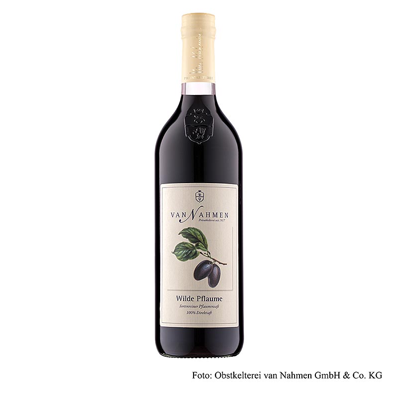 van Nahmen - Prugne selvatiche, succo puro al 100% di una sola varietà, 750 ml