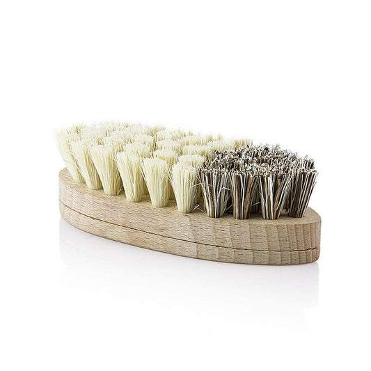Brosse à légumes, bois de hêtre, poils d'agave et de palmier, faite main, 1 pc