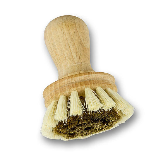 Gratte-pot, bois de hêtre huilé, poils d'agave, fait main, 1 pc