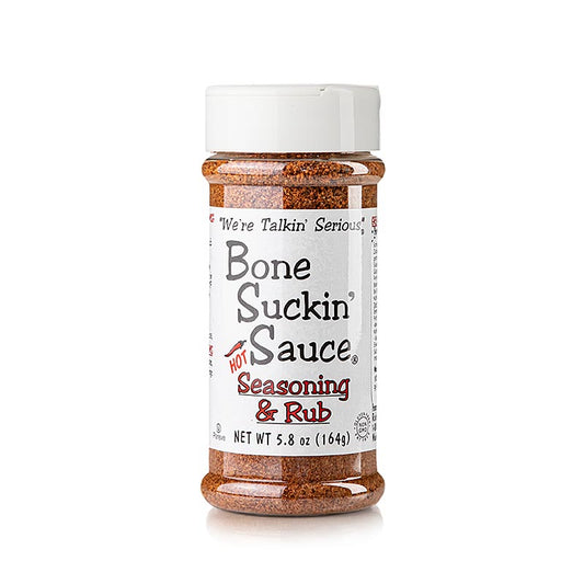 Bone Suckin' Hot Seasoning & Rub', preparazione di spezie per barbecue, piccante, Ford's Food, 164 g