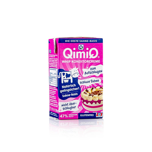 QimiQ Whip Nature, à fouetter pour préparer des crèmes sucrées et salées, 19 % Lipides, 250 g
