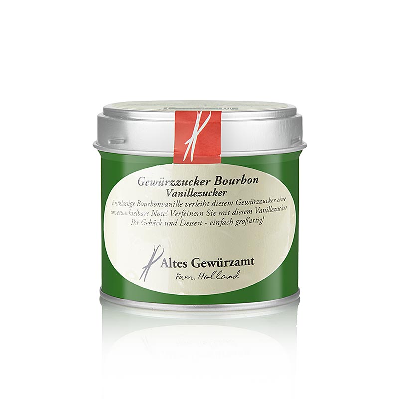 Zucchero aromatizzato "Bourbon", zucchero di canna con vaniglia Bourbon, Altes Gewürzamt, 150 g