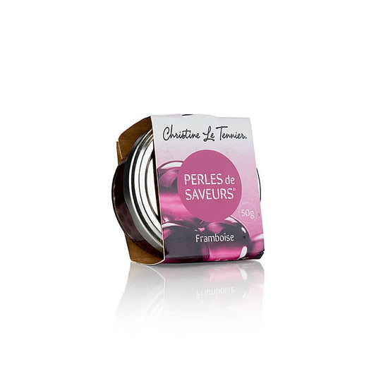 Caviar de fruits "framboise", taille des perles 5mm, Sphères, Les Perles, 50 g