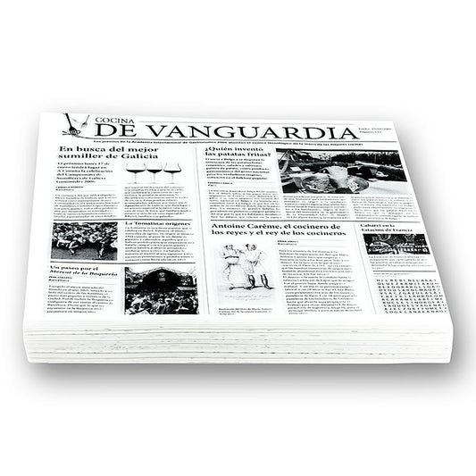 Carta snack monouso con carta di giornale, circa 290x300 mm, De Vanguardia, 500 fogli