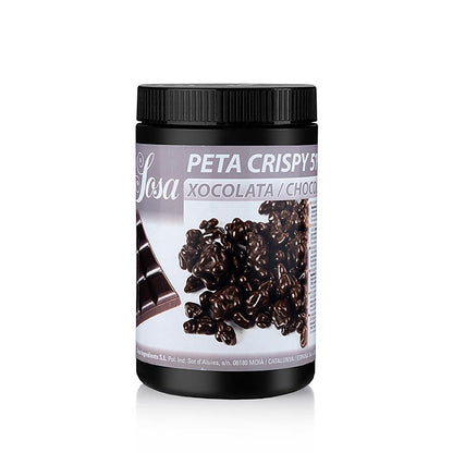 Sosa Peta Crispy (caramelle effervescenti), ricoperte di cioccolato fondente, resistenti all'umidità, 900 g