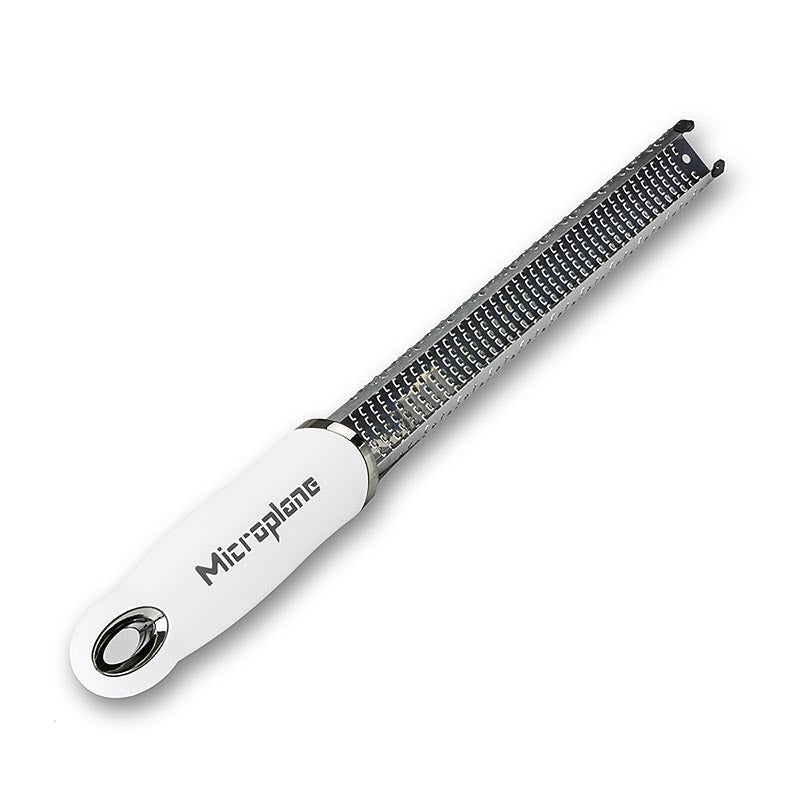 Microplane - Premium Classic - Grattugia a bastoncino per scorze, manico bianco/soft-touch, 1 pz.