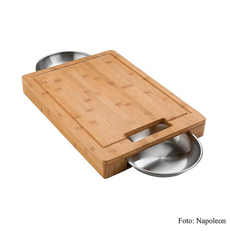 Napoleon Grillzubehör - PRO Holz - Schneidebrett, 2 Edelstahlschalen, 46x33x5,5cm, 1 St | Non Food / Hardware / Grillzubehör | thungourmet