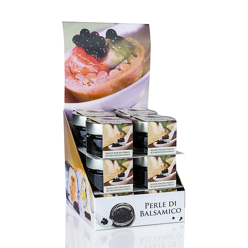 Condimento al caviale "Aceto balsamico", perle di 3-5 mm, sfere, Terra del Tuono, 50 g