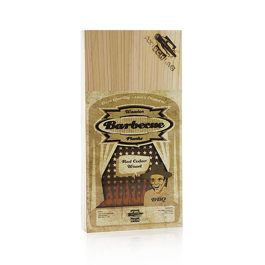 Axtschlag - Grill BBQ - Tagliere per grigliata in legno, legno di cedro (cedro rosso), 15x30x1,1 cm, 3 pezzi