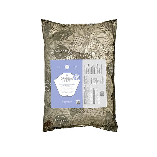 Esmeraldas Milk Ecuador, 42%, Couverture de lait, Callets, Original Beans, BIO, 2 kg