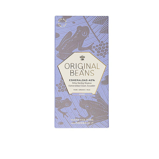 Esmeraldas Ecuador, tavoletta di cioccolato al latte al 42%, 70 g, di Original Beans, biologico, 70 g