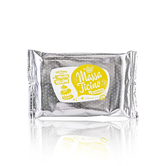Callebaut - Massa Ticino - Crema per guarnire torte, Mellow Yellow, vegano, senza coloranti azoici, 250 g