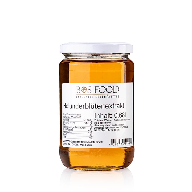 BOS FOOD Estratto di fiori di sambuco, 680 ml