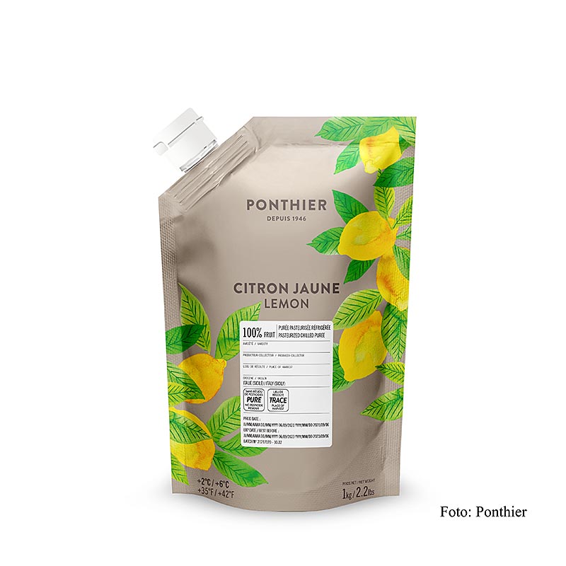 Purée de citron Ponthier, 100 % fruit, 1 kg