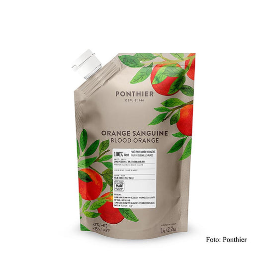 Ponthier - Püree - Blutorange, Orange sanguine, 100% Frucht, 1 kg