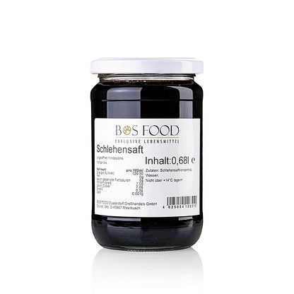BOS FOOD Schlehensaft, naturrein & ungezuckert, 680 ml