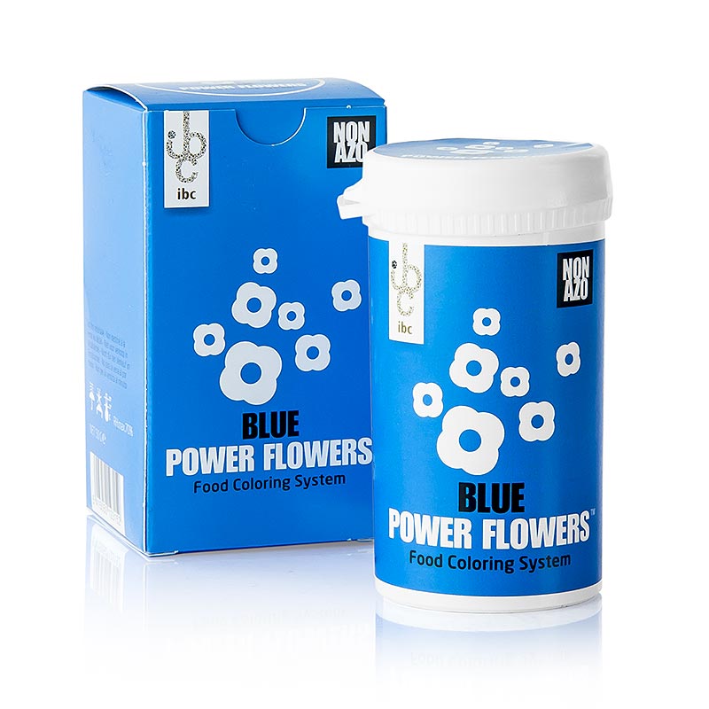 PowerFlowers - Bleu, Colorant alimentaire sans AZO pour chocolat, Mona Lisa, 50 g