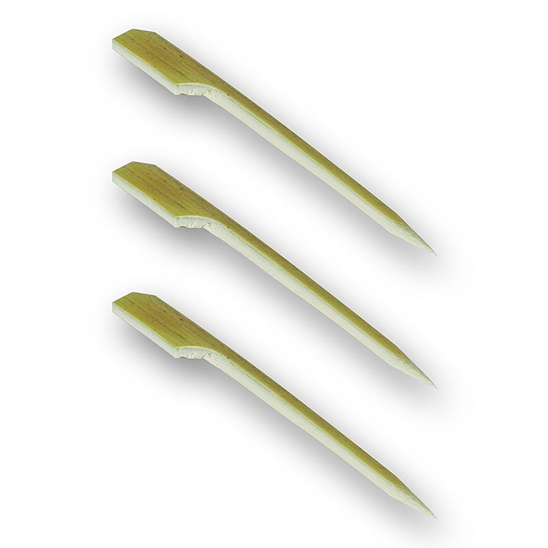 Bambus-Spieße, mit Blattende, 12cm, 50 St
