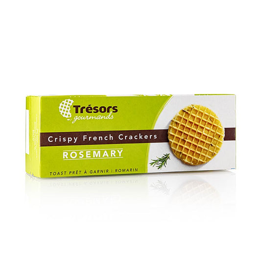 Pâtisserie des Flandres - Barsnack Tresors - Mini-gaufrettes croustillantes à la française au romarin, 95 g