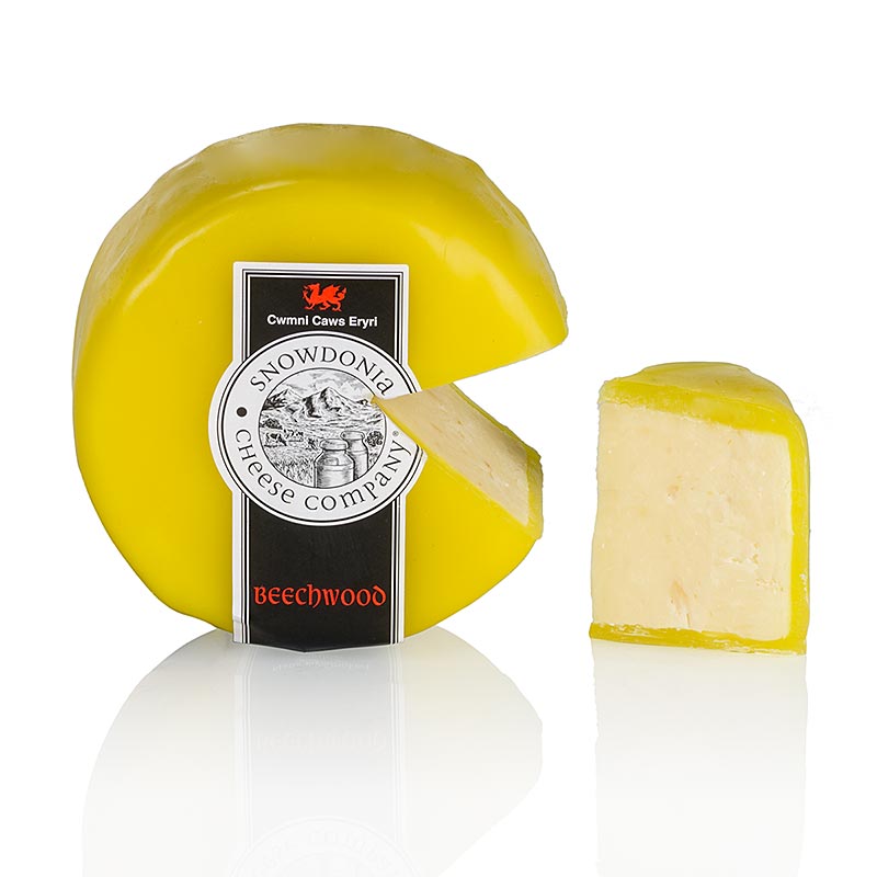 Wolfram Berge - Snowdonia - Beechwood Smoked, geräucherter Cheddarkäse, gelber Wachs, 200 g