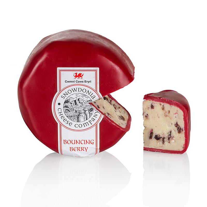 Wolfram Berge - Snowdonia - Bouncing Berry, fromage cheddar aux canneberges, cire rouge, 200 g