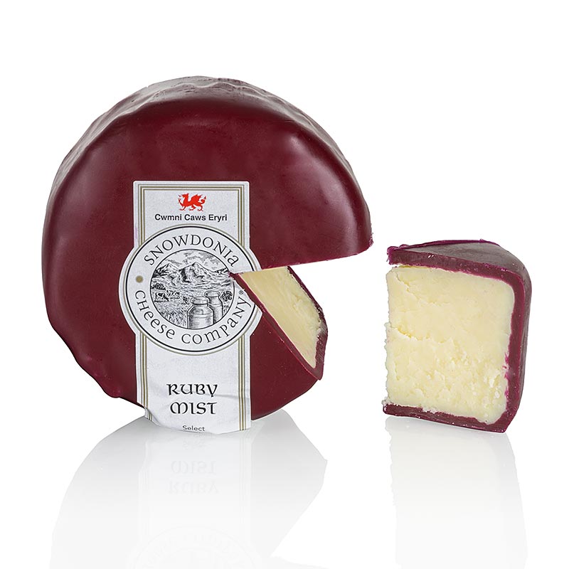 Snowdonia - Ruby Mist, formaggio cheddar con porto e brandy, cera rosso-marrone, 200 g