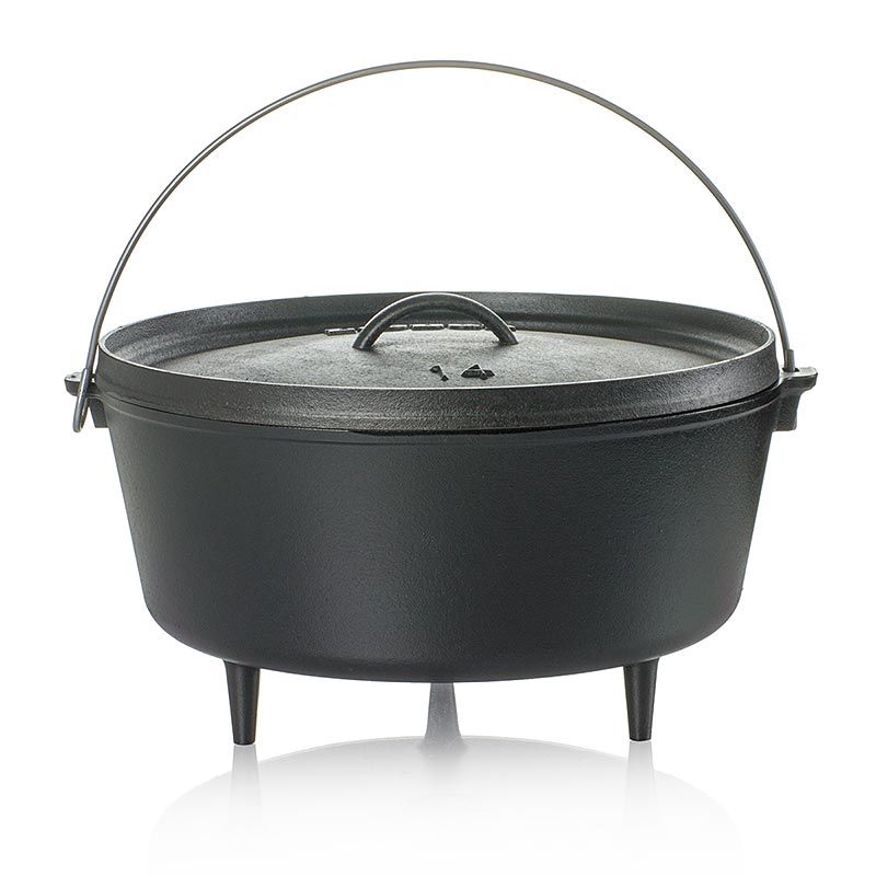 Zubehör - Kochtoopf Lodge "Camp Dutch Oven", 3 Füße, Ø 35,6cm, inkl. Deckel, 9,5