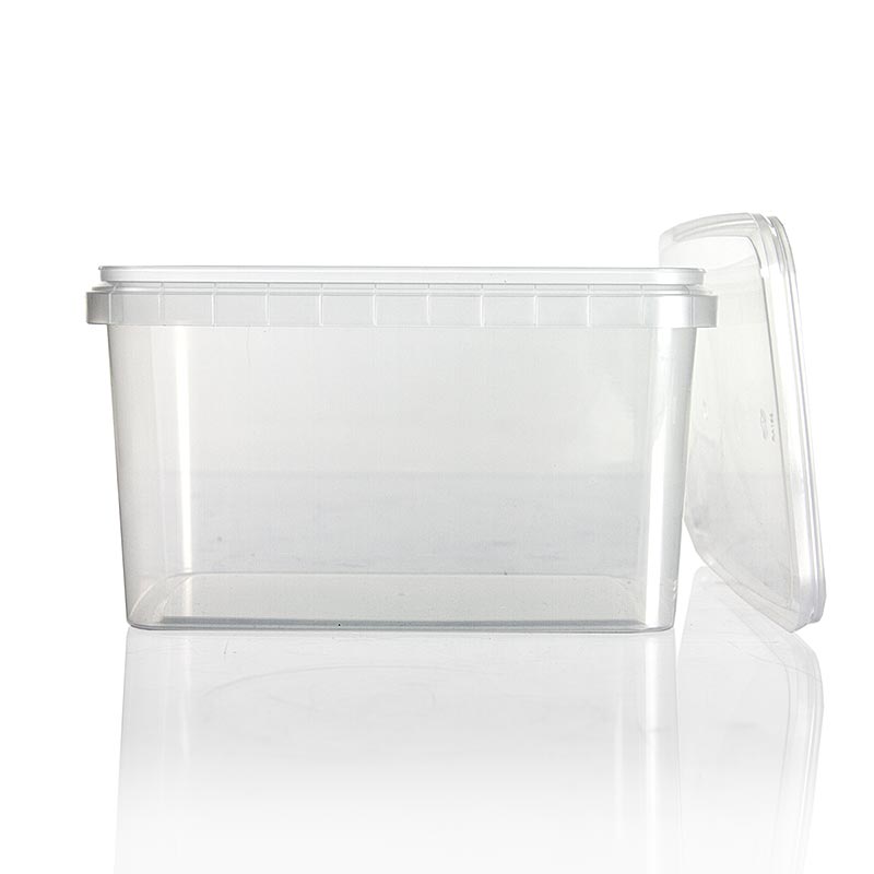 Barattolo di plastica "RectAcup", rettangolare, con coperchio, 191x128x106mm, 1800ml, 1 pz.