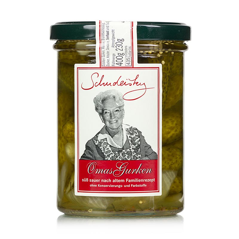 Concombres de grand-mère, marinés à l'aigre-doux, Schudeisky, 400 g