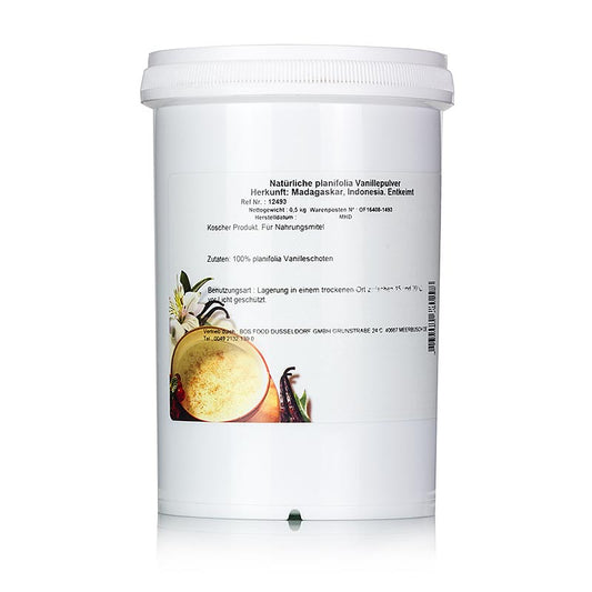 Eurovanille - Vanille Planifolia moulue, de Madagascar, 500 g