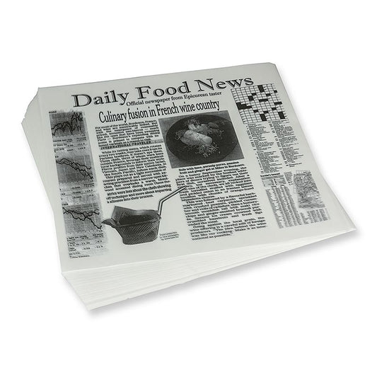 Carta snack monouso con carta da giornale, circa 310x285 mm, Daily News, 500 fogli
