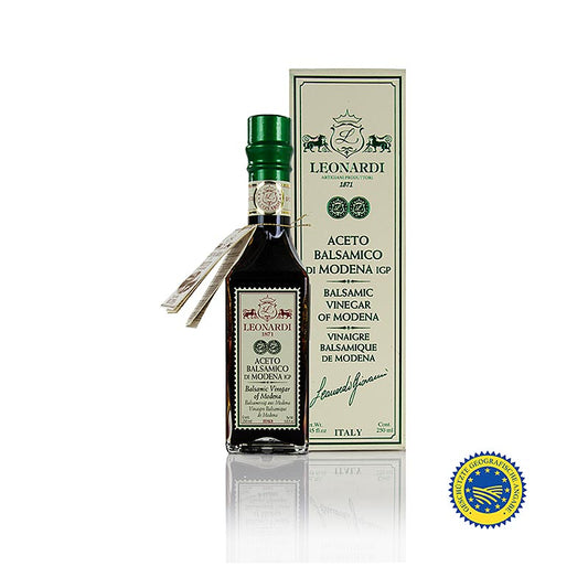Leonardi - Aceto balsamico Modena IGP, Francobollo, 4 anni, 250 ml