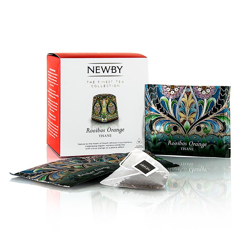 Newby Tea Rooibos & Orange, infuso, tè rooibos, 37,5 g, 15 pezzi.