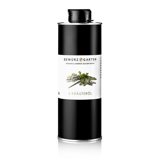 Olio alle 5 erbe aromatiche Gewürzgarten in olio di colza, 500 ml
