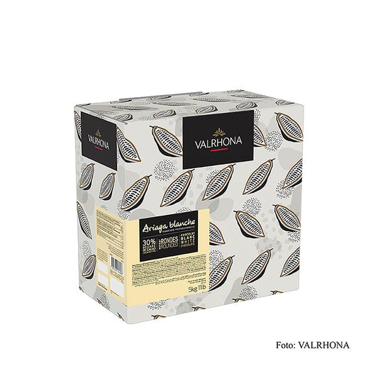Valrhona Ariaga Blanchet, chocolat blanc, Callets, 30% beurre de cacao, 5 kg